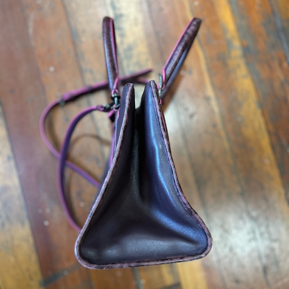 Coach Crosby Carryall* Oxblood and Exotic Leather Trim - Picture 13 of 16